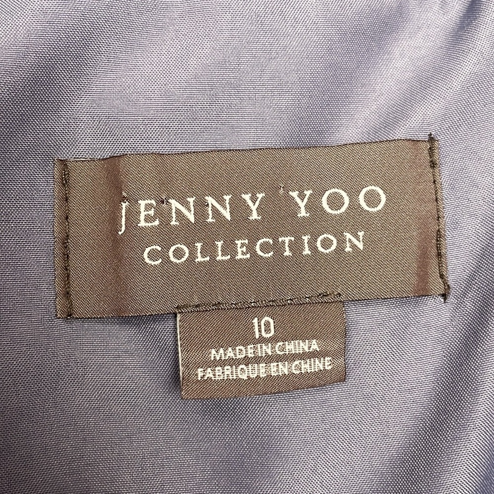Jenny Yoo Slate Blue Spaghetti-Strap Chiffon Maxi Dress - Picture 9 of 12